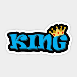 King With Gold Crown Sticker